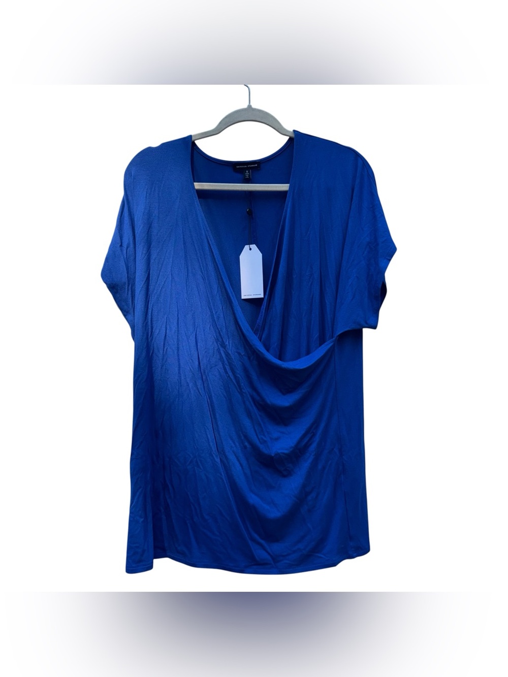 NWT UNIVERSAL STANDARD Faux Wrap Jersey Blouse Shirt Top Royal Blue Size 14-16